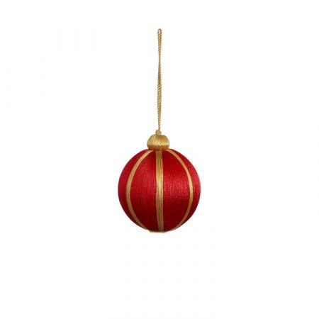 Jolly ornament bal recycled plastic rood - d8cm