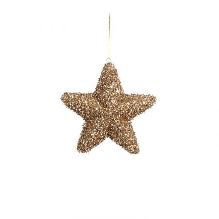 Ornament ster champagne display - h4xd15cm