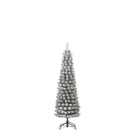 Charlton Pilar kerstboom groen frosted TIPS 207 - h155xd48cm