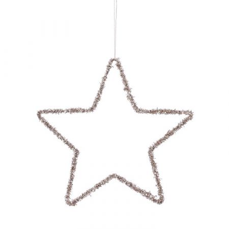 Ornament ster champagne - d25cm