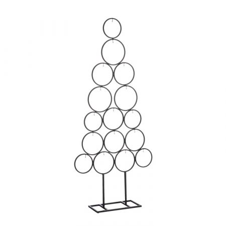 Decoratie kerstboom zwart - l53xb15xh117,5cm