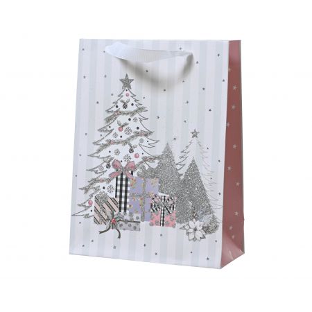 Giftbag papier fsc 100% wit/kleur(en) L.12cm x W.30cm x H.42cm