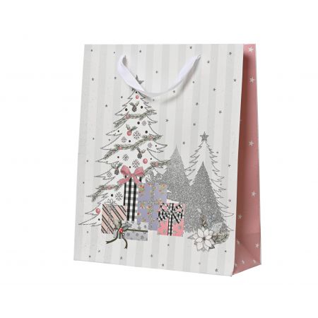 Giftbag papier fsc 100% wit/kleur(en) L.10cm x W.26cm x H.32cm