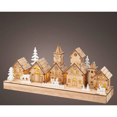 LED scenery triplex steady binnen naturel/warm wit L.8cm x W.30cm x H.13.5cm