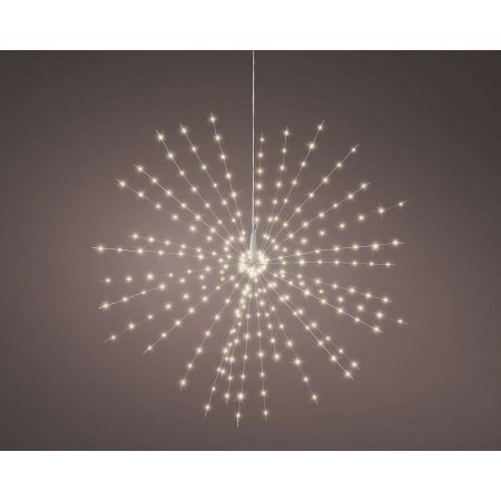 Micro LED polestar 8 functie twinkel effect buiten zilver/warm wit dia75cm