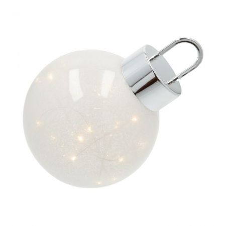 Ball Glass Twinkle Led D25 White