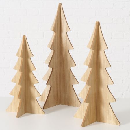 Decoratieve standaard Ceti, zlvrden, Kerstboom, H 51 cm, mdf, Populier (Populus), Effen