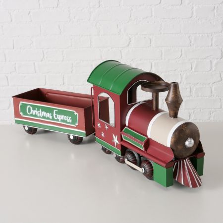 Decoratieve standaard Express, Trein, Met waxinelichthouder, H 27,5 cm, Gelakt ijzer