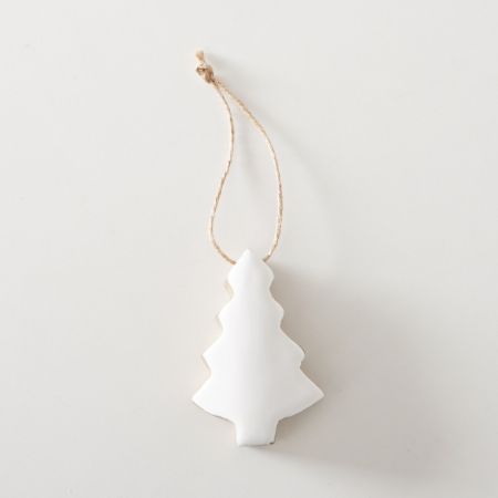 Decoratieve hanger Frosa, Kerstboom, L 5 cm, H 3,5 cm, Glans