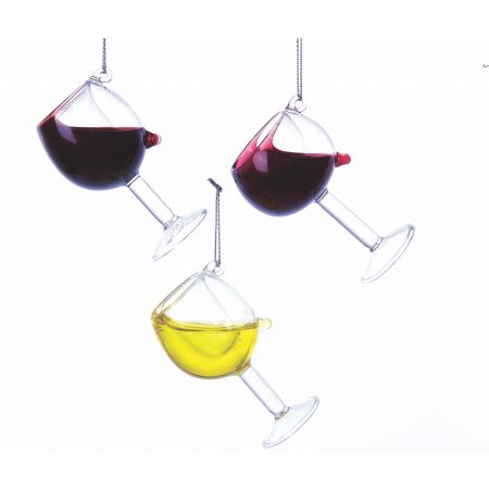 2.5-2.75"GLASS WINE GLASS ORN 3/ASS