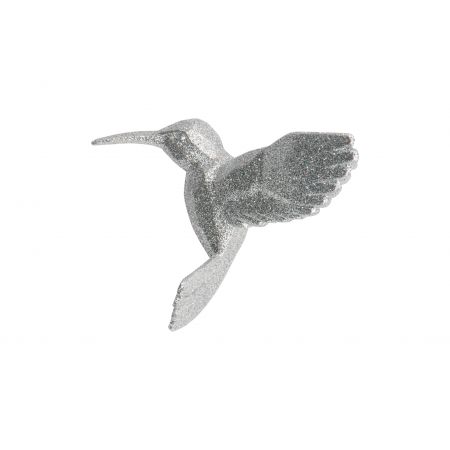 3.4*4*4.3" PLASTIC HUMMINGBIRD W/GLITTER ORN. X2 ASST