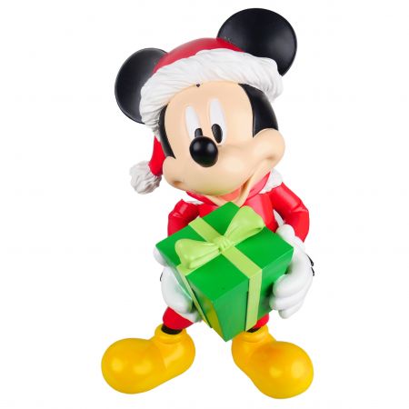 Christmas Statue Mickey with present