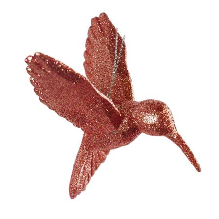 3.5" HUMMINGBIRD ORNA. RED